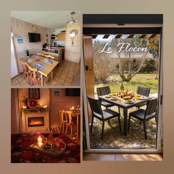 Le Flocon, Soleil, Calme & Repas en plein air au Cœur des Rousses - Draps inclus & Parking gratuit – hotel w mieście Les Rousses