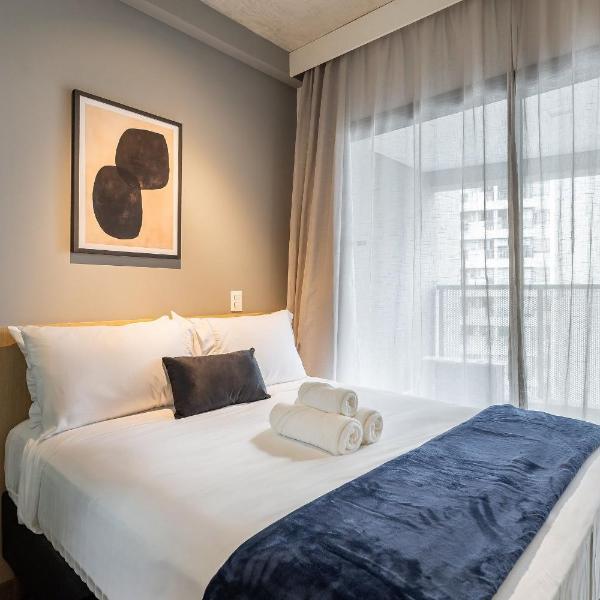 Studio Vila Madalena | Rooftop + Varanda + AC