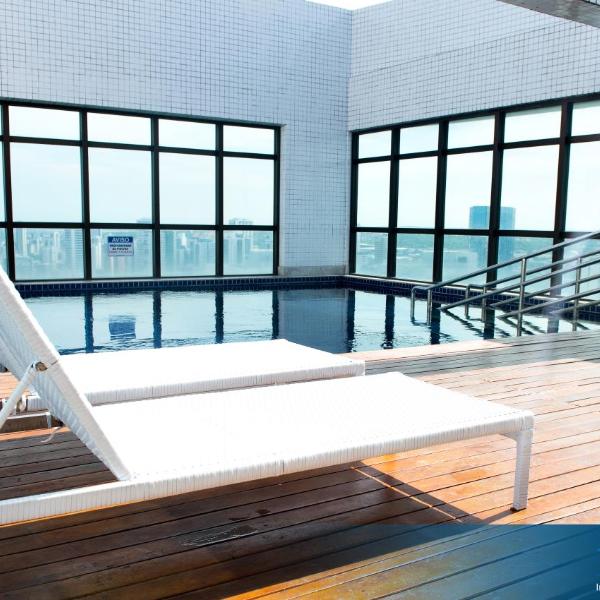 Beach Class Boa Viagem - Flat Studio B Piscina Academia Sauna - Foto 4