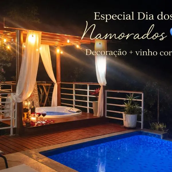 Refúgio com hidro, piscina e linda vista!, hotel din Mairiporã