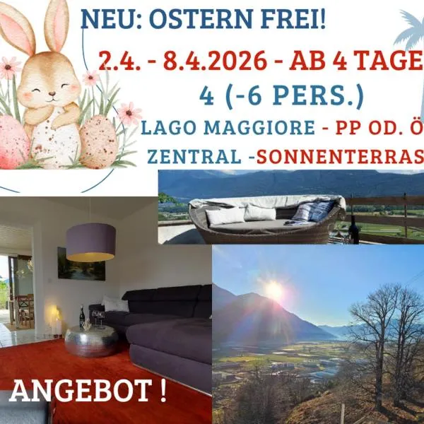 4-Zi-WG Casa Sogno - Valle mit Kamin. Alleinlage im Rebberg!, хотел в Agarone