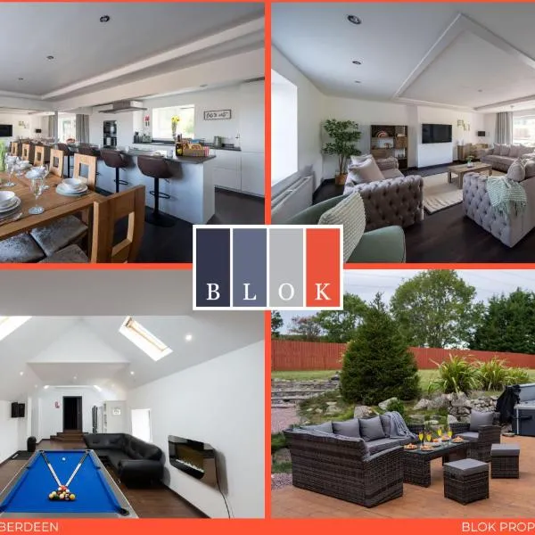 Woodside Barn Sleeps 14 with Hot Tub, hotel din Newmachar