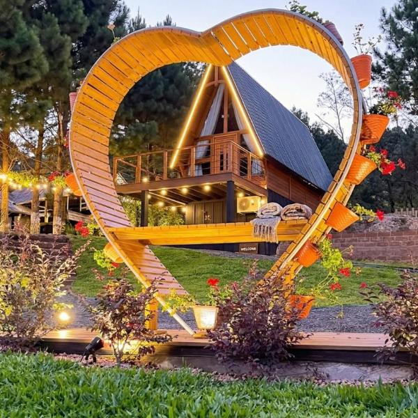 Cabana em Gramado c/ Jacuzzi vista p/ serra