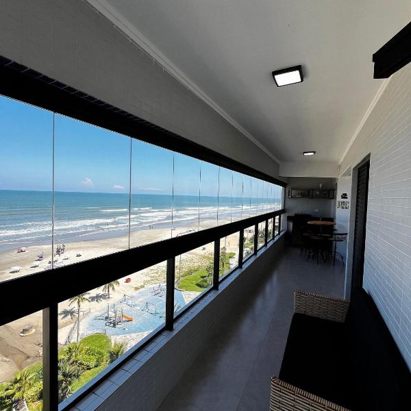 Vista Mar Tudo Novo-Ar Cond Wi Fi 2-Dorm -Garagem Ap 702 de frente para o Mar, churrasqueira, cervejeria - Foto 3