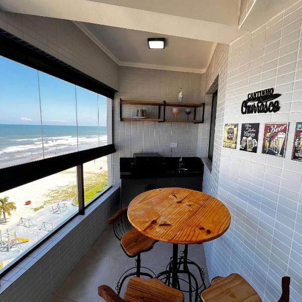Vista Mar Tudo Novo-Ar Cond Wi Fi 2-Dorm -Garagem Ap 702 de frente para o Mar, churrasqueira, cervejeria - Foto 4