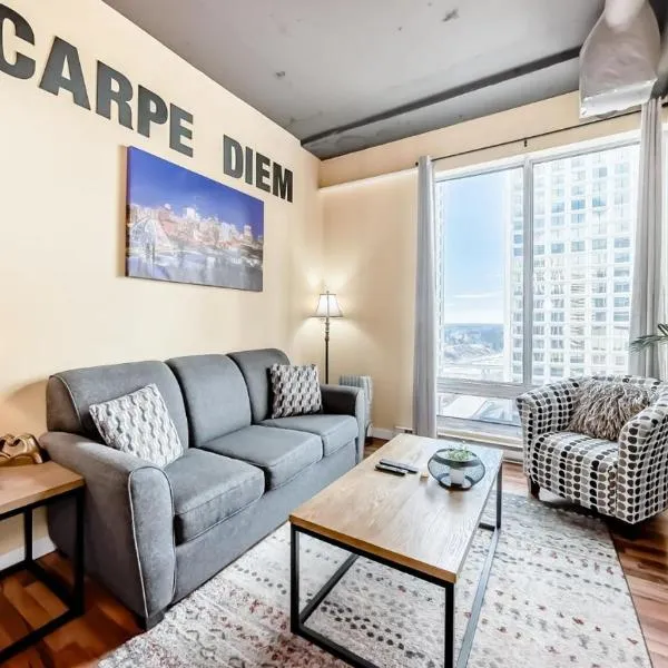 2 Full Beds, Rogers Place Downtown Central, Memorable 1 Bedroom Condo, отель в Эдмонтоне