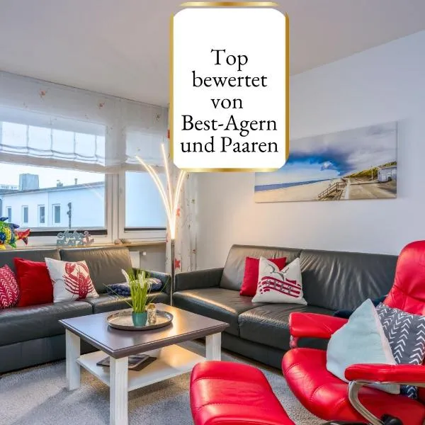 Techt bi Strön 4 Sterne TOP-Fewo 2 WC Sauna Balkon Strand 5 Min Zentrum, viešbutis mieste Vesterlandas