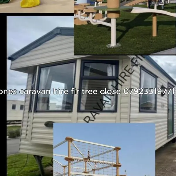 Jones caravan hire fir tree, hótel í Meliden