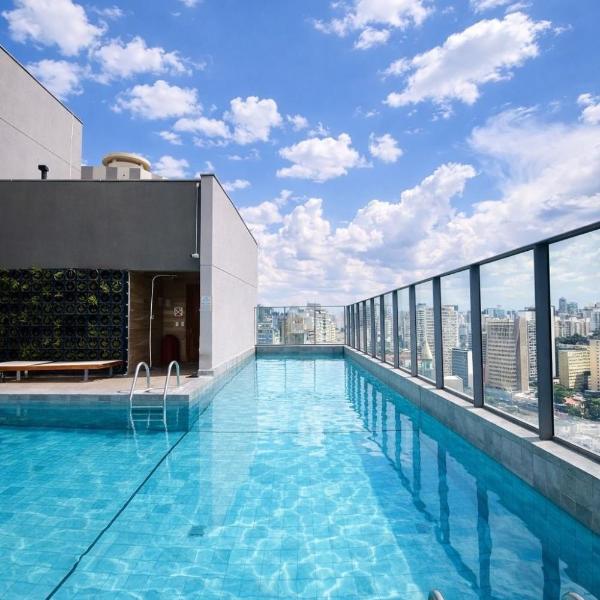 Studio Moderno próximo ao Copan com piscina no Rooftop