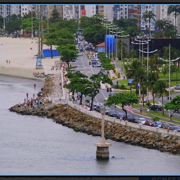 Apartamento em Santos na ponta da praia á beira mar