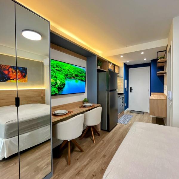 Studio Premium no Campo Belo - Rooftop - Portaria 24h - Piscina - Monotrilho - Metrô - CGH