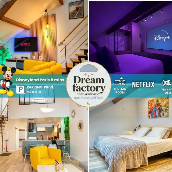 Dream Factory - Loft & Private Cinema 6 Pers, 8 minutes from Disneyland, hotel in Montry