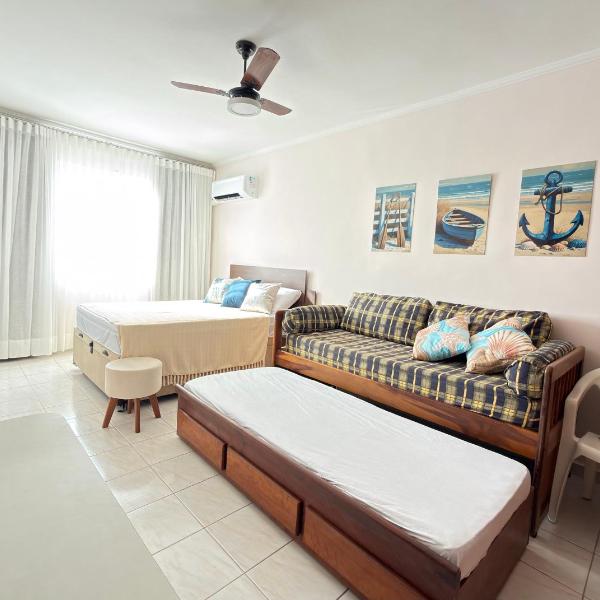 Studio de frente a praia com garagem privada
