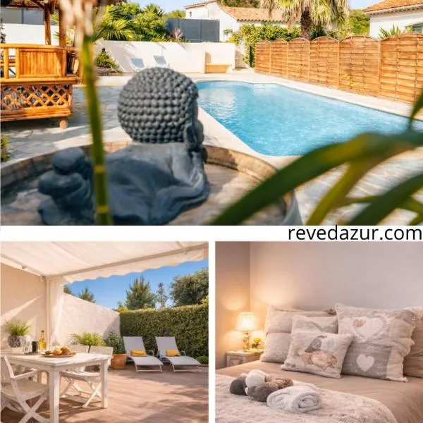 Mazet bord de mer - Plage de la Nartelle - Sainte Maxime - parking - calme & détente, hotell sihtkohas Sainte-Maxime