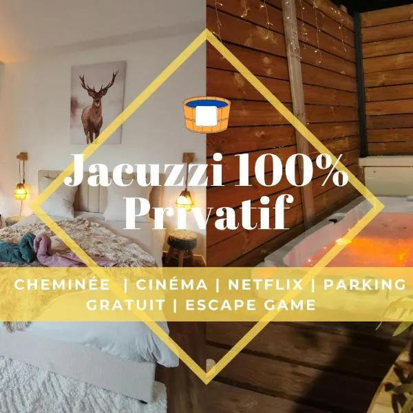 Le Chalet Champenois - Jacuzzi - Terrasse - Calme - Ciné Netflix: Troyes şehrinde bir otel