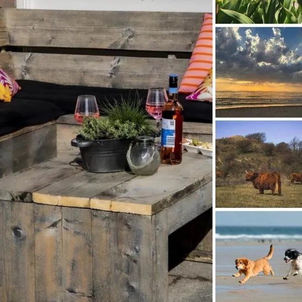 6-persoons huis met omheinde tuin vlakbij strand, hond welkom, Hotel in Warmenhuizen