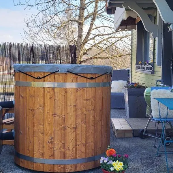 le chalet vert & bain nordique privatif Skadi tps de chauffe 1h30, viešbutis mieste Frambouhans