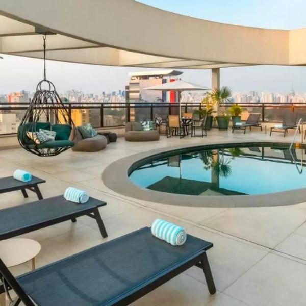 Flat em Hotel no Itaim com piscina, academia e limpeza diária - Foto 4