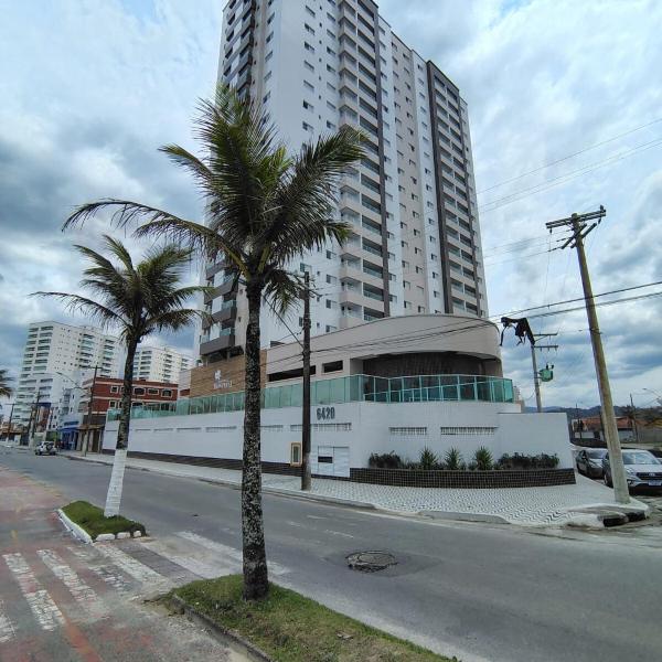 Apartamento beira mar em Mongagua com vista para o mar