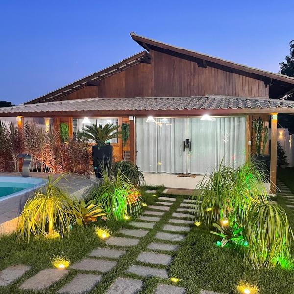 Casa de Madeira em Guarapari, Meaipe com piscina privativa e Área Gourmet - Foto 3
