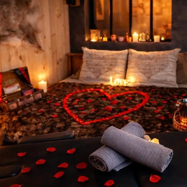 Le chalet romantique, SPA, Écran cinéma, Lit king size, day use, 10 min centre, hotel a Amiens