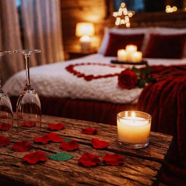 Le Chalet romantique en montagne, SPA, Écran cinéma, Lit king size, day use, 5min centre, hotel di Évreux