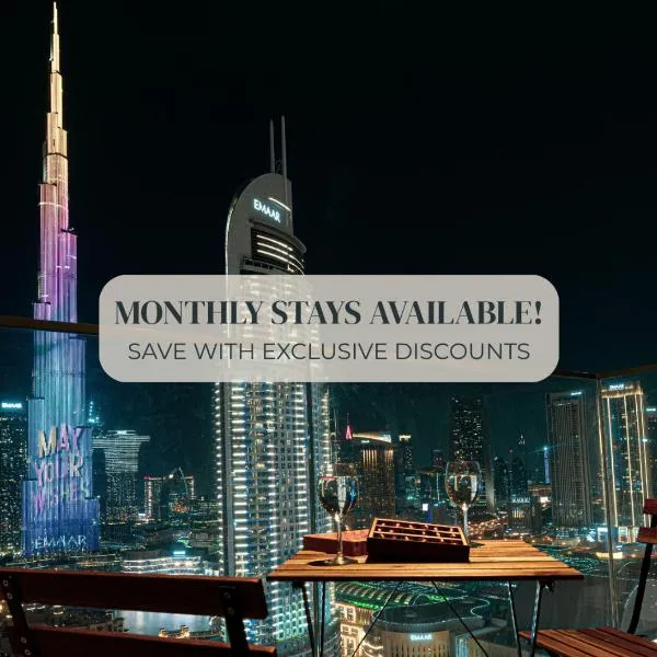 SmartStay at Burj Royale - Full Burj Khalifa View - Brand New Luxury Apartments, מלון בדובאי