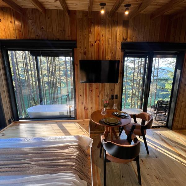 Cabana para casal com banheira e vista na natureza - Foto 5