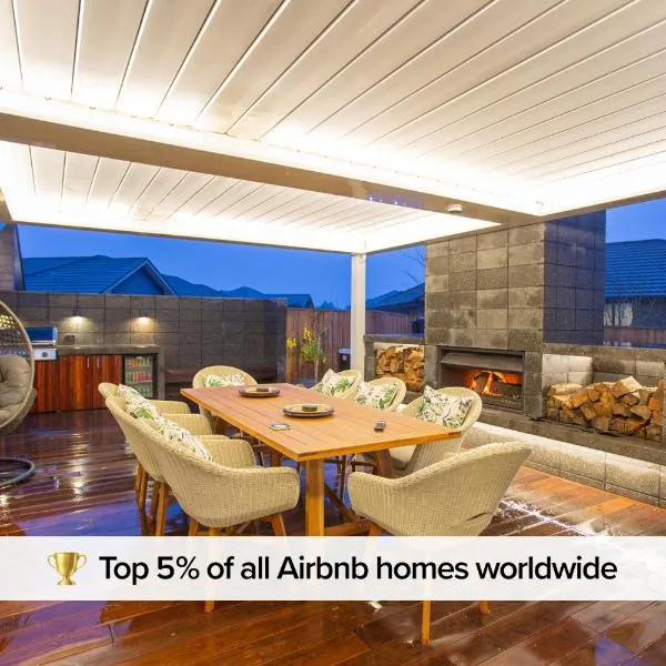 Luxury Spa, Outdoor Fireplace & Games Room - Sleeps 10, 18 mins from CHC Airport, hotel en Prebbleton