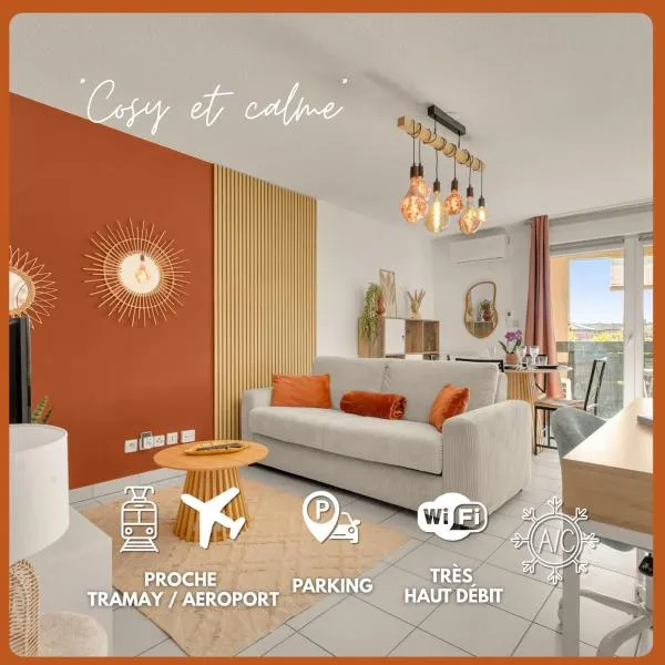 Le Montaigne - Climatisation, Parking Privé, Tramway et Airbus, hotel em Blagnac