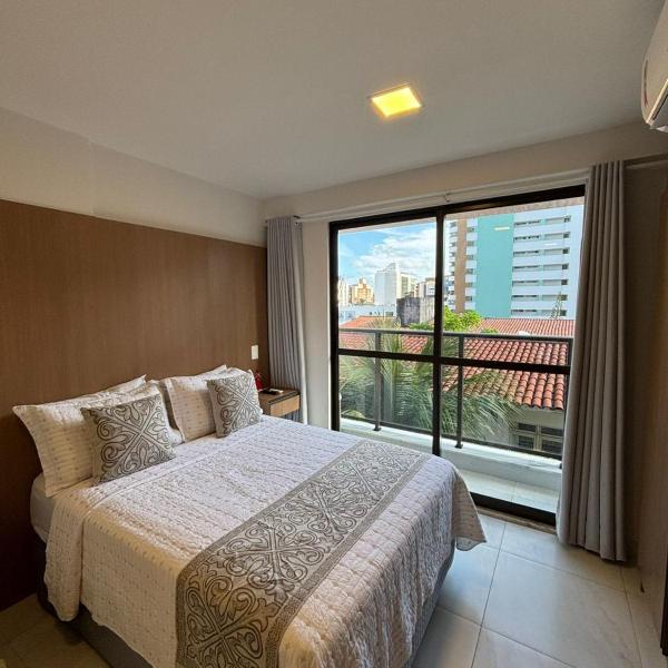 Flat Elegante c/ Piscina Rooftop e Vista Mar