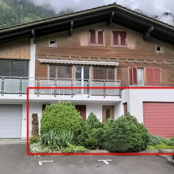 Charming & quiet apartment with mountain panorama, hotell i Ringgenberg