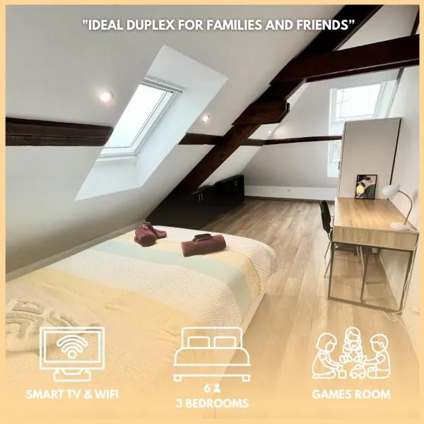 Le 1900 - Spacious & Charming Duplex - 3 BR, hotel en Colmar