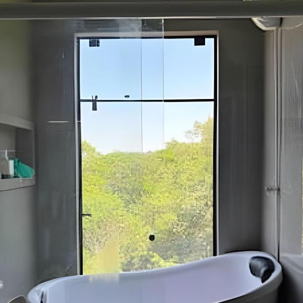 Chalé Recanto cabana com vista do lago, ofurô e banheira aquecida - Foto 3