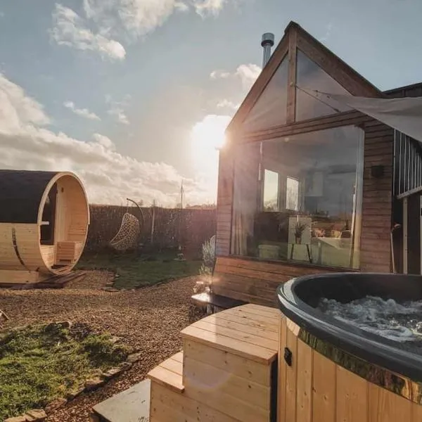 Profondeville में, होटल Tiny house avec spa privé et vue panoramique