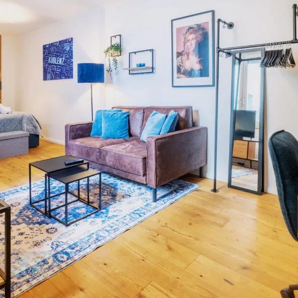 Studio Loreley am Rhein, moderne & vollausgestatte 40qm, Küche, Netflix, WM, hotel u gradu 'Koblenz'
