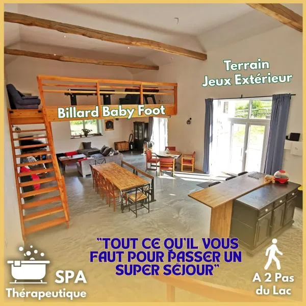 L'Orée du Lac Chamboux, SPA, Salle de jeux, Séjour 80 m2, A 2 pas du Lac, hotel di Saint-Martin-de-la-Mer