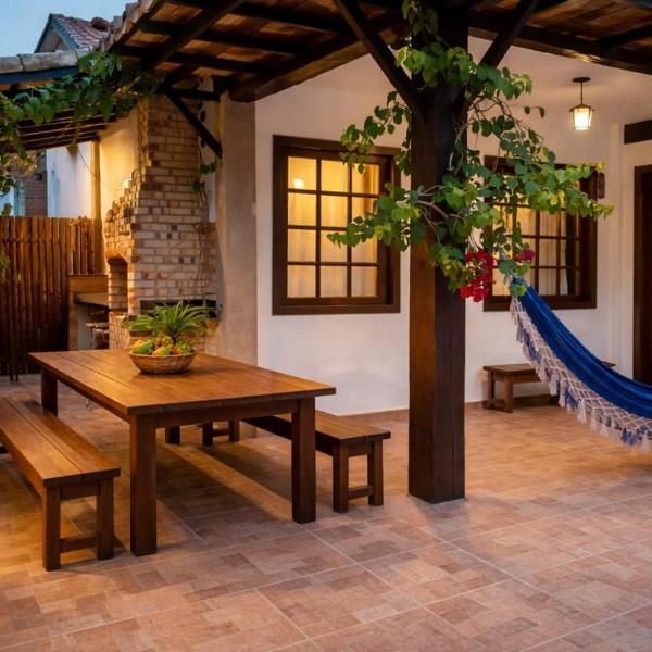 Casa charmosa em condomínio com piscina, churrasqueira e 3 banheiros a 5 min da praia em Manguinhos - Foto 4