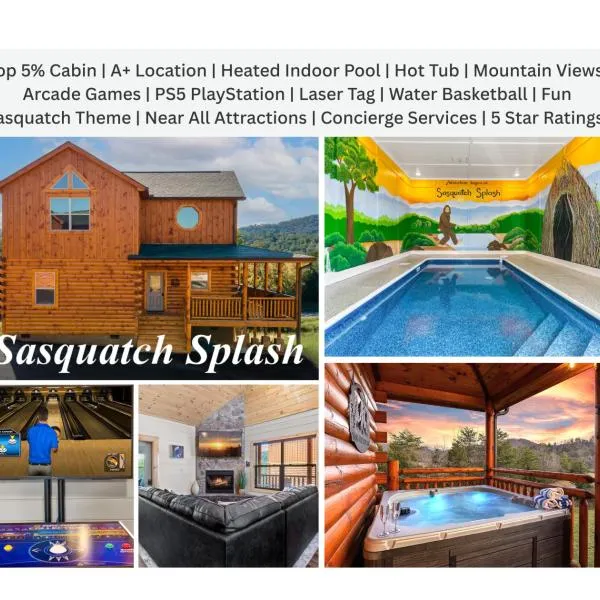 Sasquatch Splash Premier Private Pool Cabin with Hot Tub, Mtn Views, Arcade Games, Excellent Location, hotel i Pigeon Forge