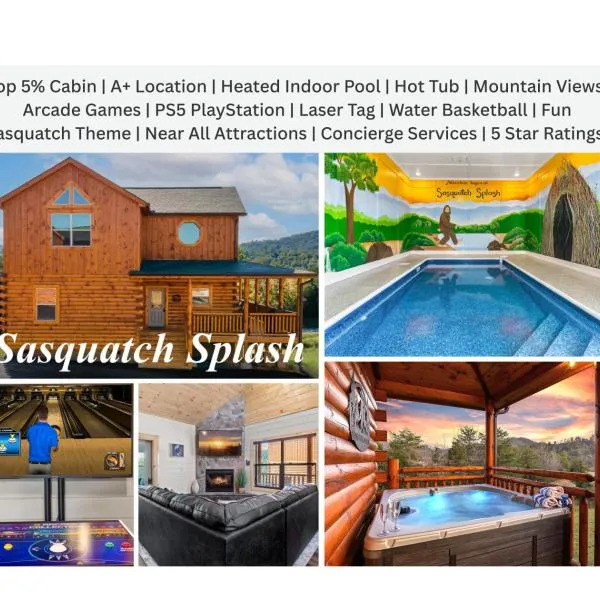 Sasquatch Splash Premier Private Pool Cabin with Hot Tub, Mtn Views, Arcade Games, Excellent Location, hotel v destinácii Pigeon Forge