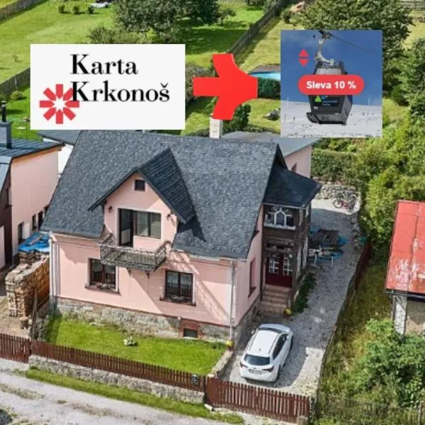 Vila Pramínek, Krkonoše s bazénem kousek od Pece pod Sněžkou, hotelli kohteessa Horní Maršov