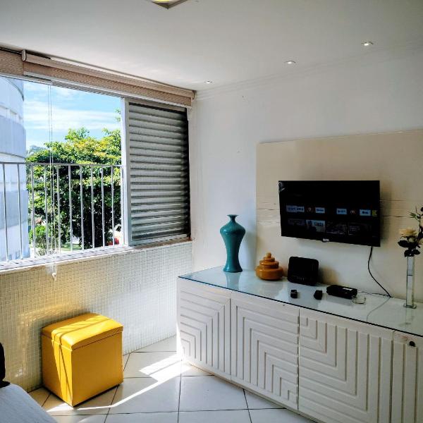 12F-Apartamento 2 Quartos com Ar Condicionado, Internet e TV a cabo, 1 Garagem - Vista Mar - Praia do Tombo - Guarujá - Foto 5