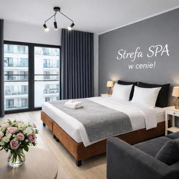 Nice Studio by the River Walonska 15 SPA - GYM - SAUNA - JACUZZI, hotel Wrocławban