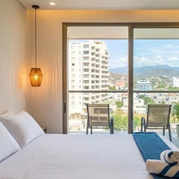 Loft de Lujo, Gym, Piscinas, Jacuzzis & Spa, A 5 Mn de Playa Gaira, A 10 Mn Playa Salguero y Playa Rodadero, hotell i Gaira