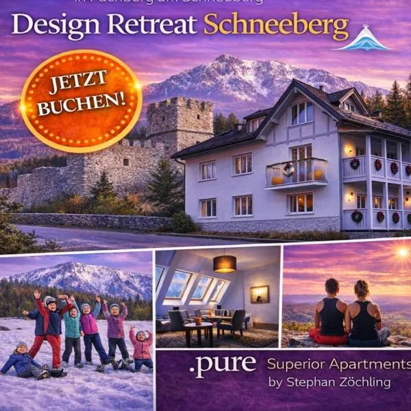 DESIGN RETREAT Schneeberg - Singlestudio, Gartenstudio, Whirlpool-Suite oder Maisonette-Suite، فندق في بوتشبرغ ام شنيبرغ