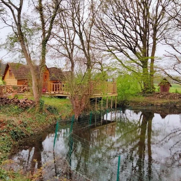 La Cabane bohème en Brocéliande 2 personnes bain nordique, hotel in Mauron
