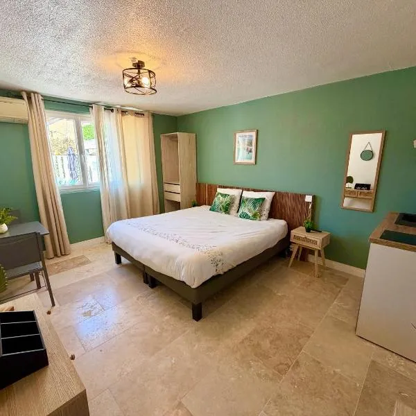 Les Appartements du Mas - Studio Amazonite, Hotel in Saint-Laurent-dʼAigouze