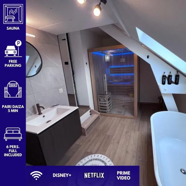 Gîte Saphir - SAUNA - Pairi Daiza - 6 pers, khách sạn ở Brugelette
