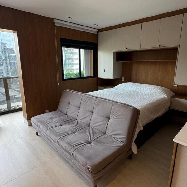 Apartamento studio luxo, Itaim 5-minutos a pé JK Iguatemi