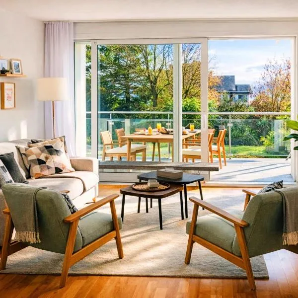 Apartment near Lake Zurich with Garden, Terrace & Parking, viešbutis mieste Stafa